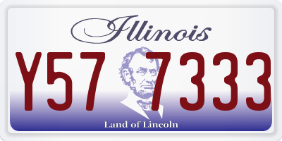IL license plate Y577333