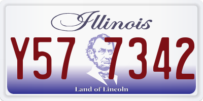 IL license plate Y577342
