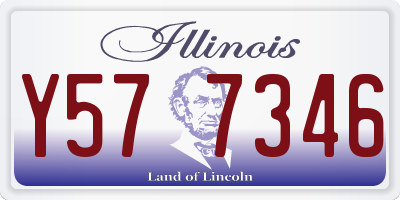 IL license plate Y577346