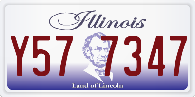 IL license plate Y577347