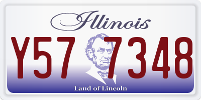 IL license plate Y577348