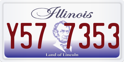IL license plate Y577353