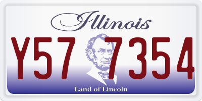 IL license plate Y577354