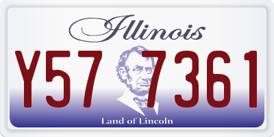 IL license plate Y577361
