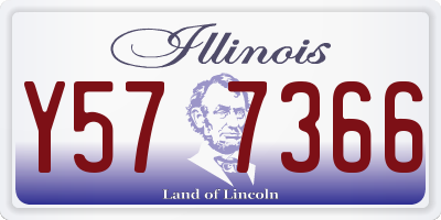 IL license plate Y577366