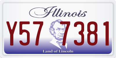 IL license plate Y577381