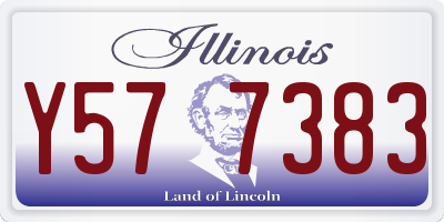 IL license plate Y577383