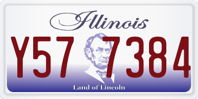 IL license plate Y577384