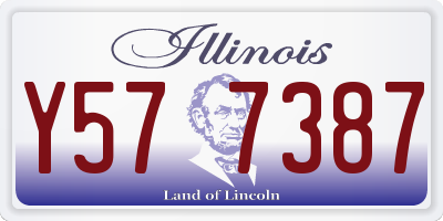 IL license plate Y577387