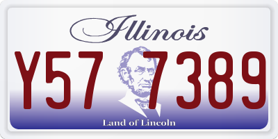 IL license plate Y577389