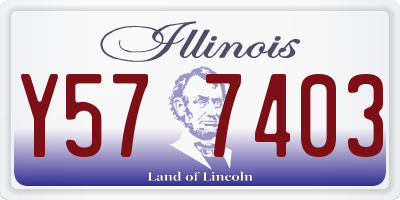 IL license plate Y577403