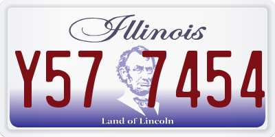 IL license plate Y577454