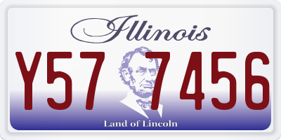 IL license plate Y577456