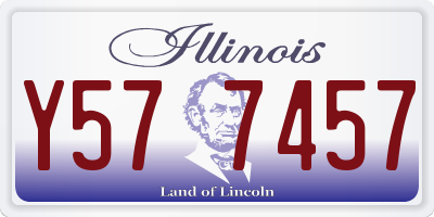IL license plate Y577457