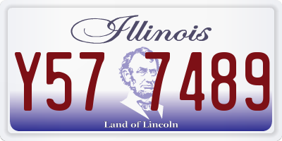 IL license plate Y577489