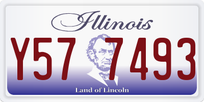 IL license plate Y577493