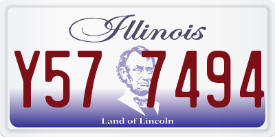 IL license plate Y577494