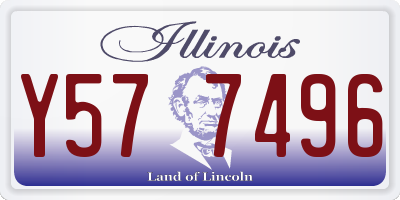 IL license plate Y577496