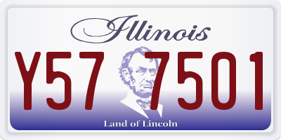 IL license plate Y577501