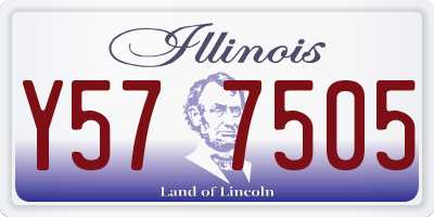 IL license plate Y577505