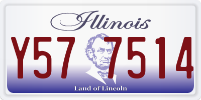 IL license plate Y577514