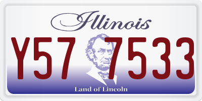 IL license plate Y577533