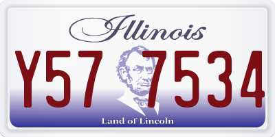 IL license plate Y577534