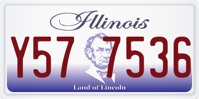 IL license plate Y577536