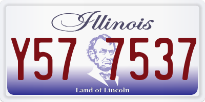 IL license plate Y577537