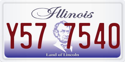IL license plate Y577540