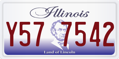 IL license plate Y577542