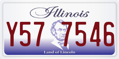IL license plate Y577546