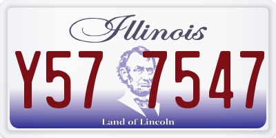 IL license plate Y577547