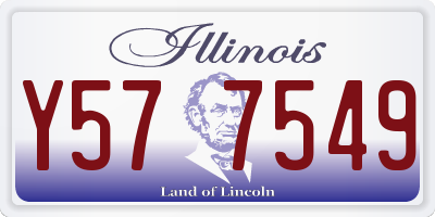 IL license plate Y577549