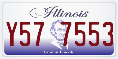 IL license plate Y577553