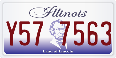 IL license plate Y577563