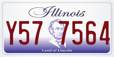 IL license plate Y577564