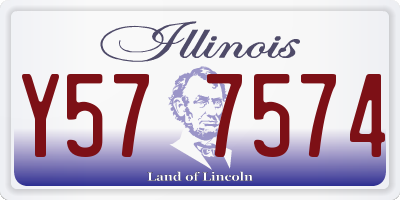 IL license plate Y577574