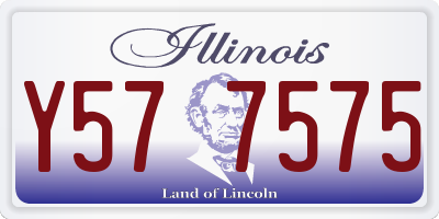 IL license plate Y577575