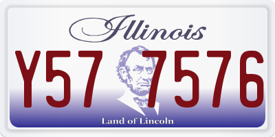 IL license plate Y577576
