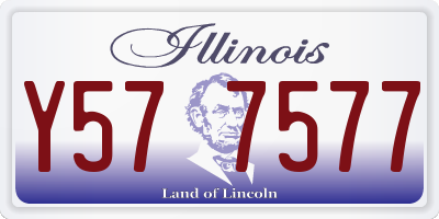 IL license plate Y577577