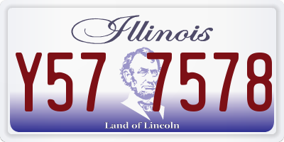 IL license plate Y577578