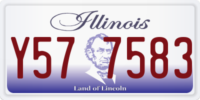 IL license plate Y577583