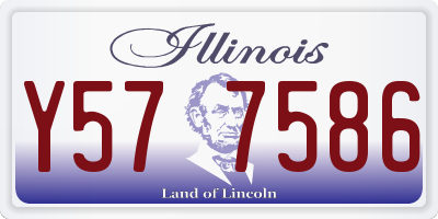 IL license plate Y577586