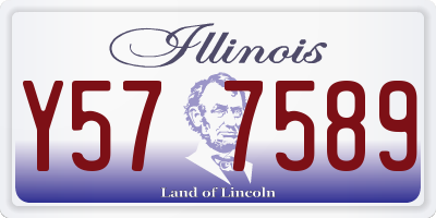 IL license plate Y577589