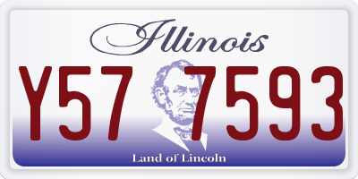 IL license plate Y577593