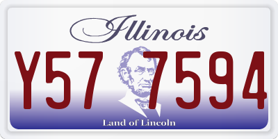 IL license plate Y577594