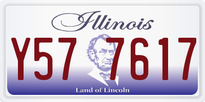 IL license plate Y577617