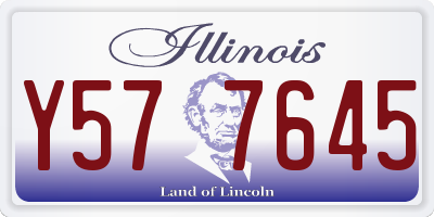 IL license plate Y577645