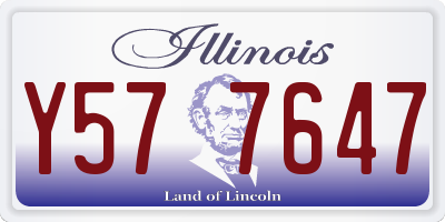 IL license plate Y577647